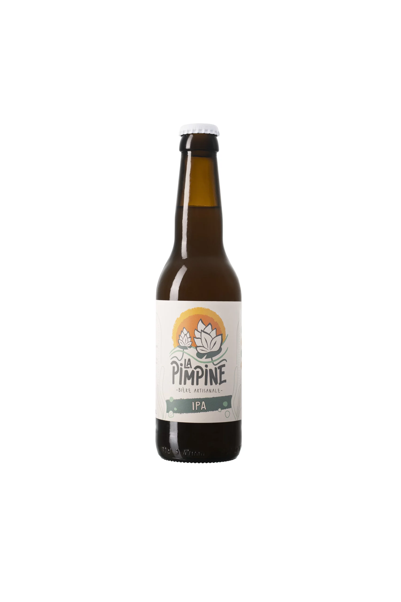 Bouteille de La Pimpine IPA, West Coast IPA de la Brasserie La Pimpine