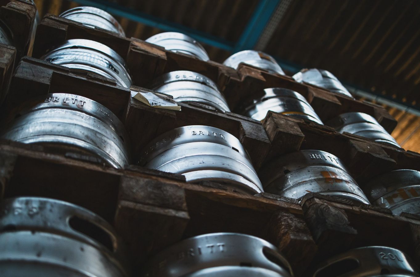 Fûts de bière Britt de la Brasserie de Bretagne