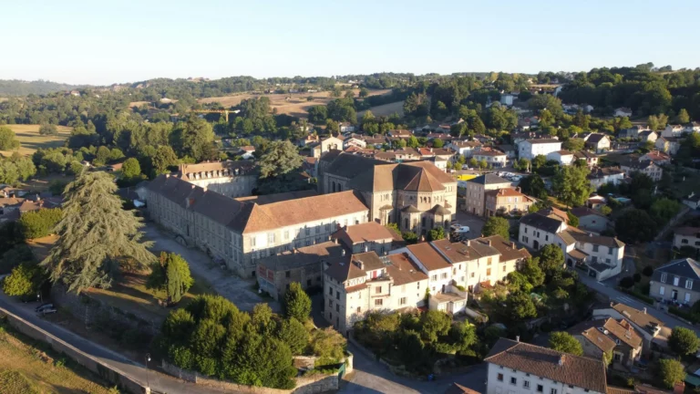 Photo aérienne de l'abbaye