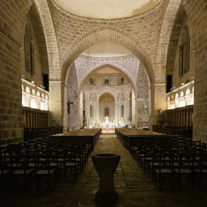 L'abbatiale de Solignac de nuit