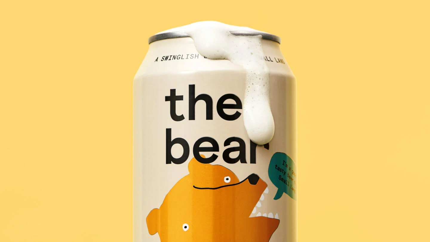 Graphisme The Bear conçu par Pond Design pour Åbro