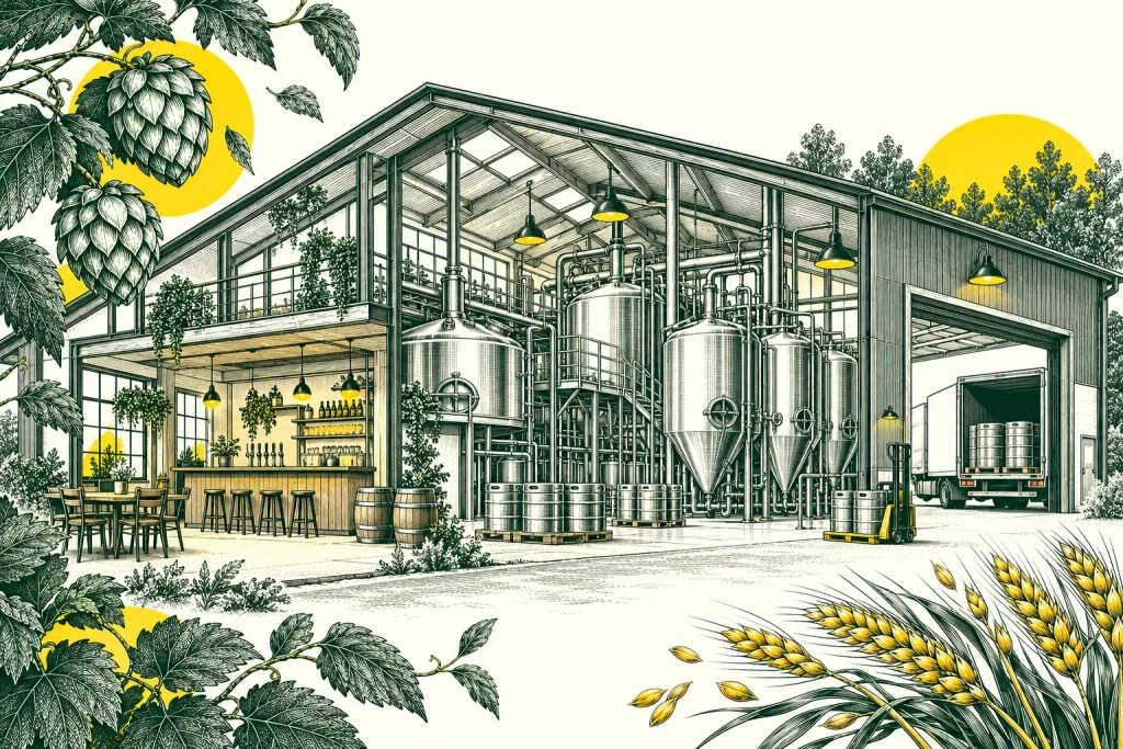 Brasserie réunissant production, espace de dégustation et expédition