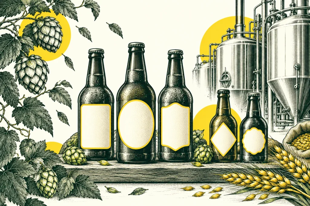 Bouteilles illustrant une gamme permanente et saisonnière