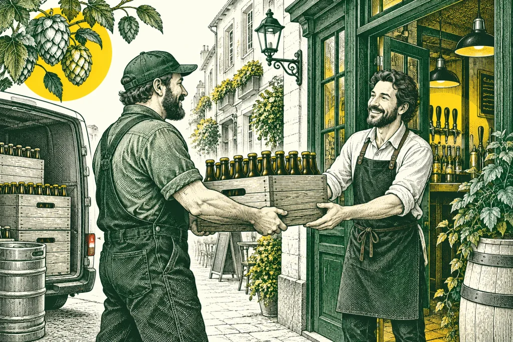 Livraison de bière à un professionnel