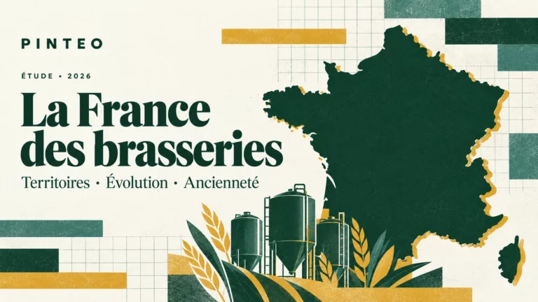 La France des brasseries — étude Pinteo 2026 : territoires, évolution et ancienneté.